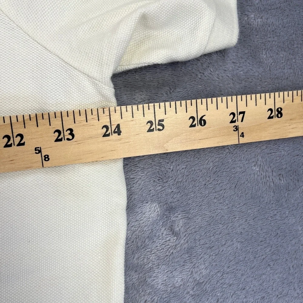 Polo Ralph Lauren Polo Shirt LG White Classic Cotton Mesh Old Money Ivy League